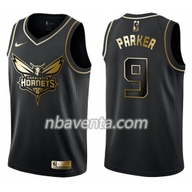 Camiseta Hombre Charlotte Hornets Tony Parker 9 Nike Negro Golden Edition Swingman